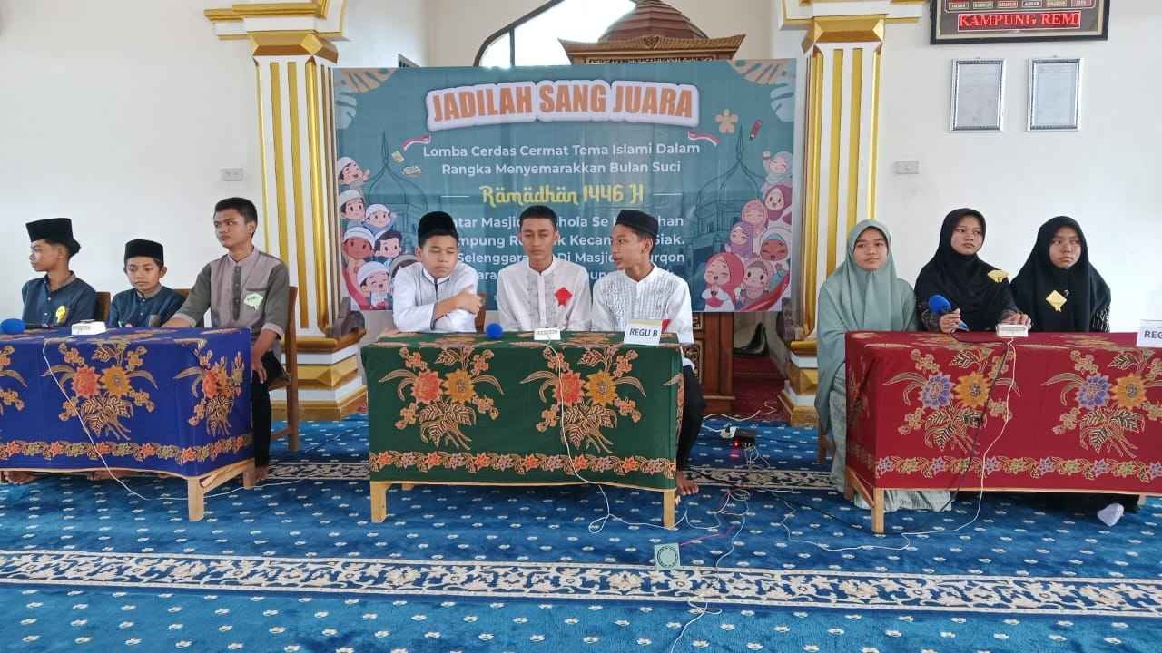 Lomba Cerdas Cermat Tingkat Masjid/Musholla se-Kelurahan Kampung Rempak Sukses Digelar