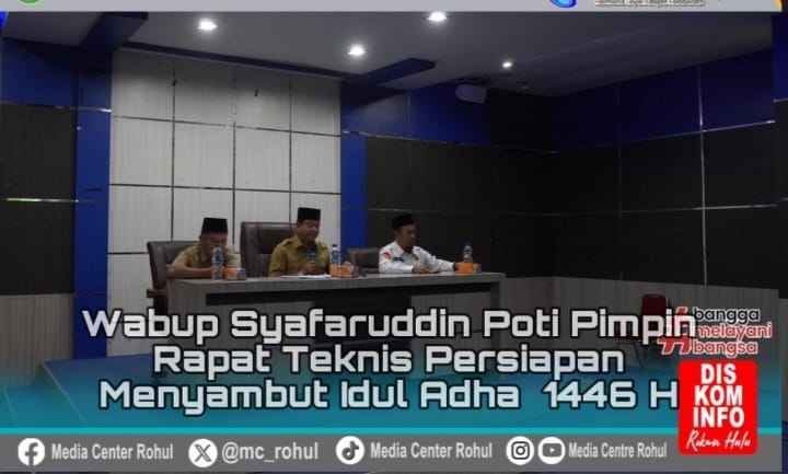 Wabup Syafaruddin Poti Pimpin Rapat Teknis Persiapan Menyambut Idul Adha 1446 H / 2025 M