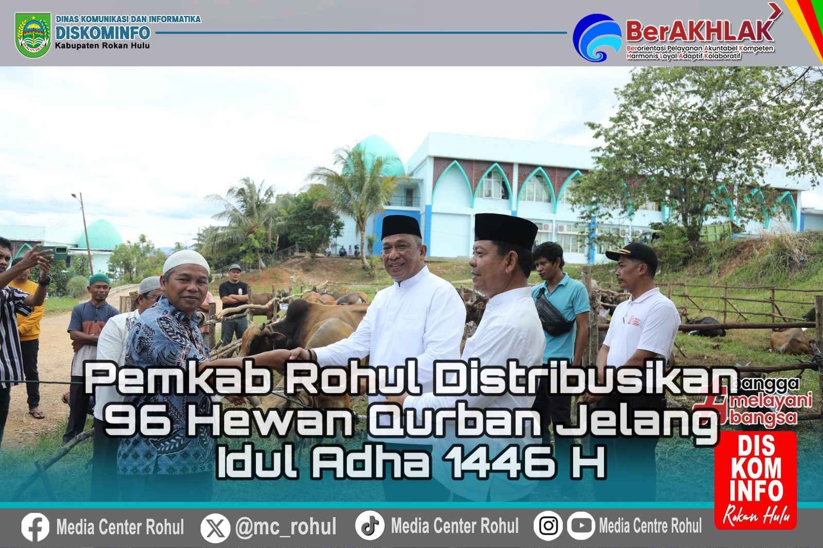 Pemkab Rohul Distribusikan 96 Hewan Qurban Jelang Idul Adha 1446 H