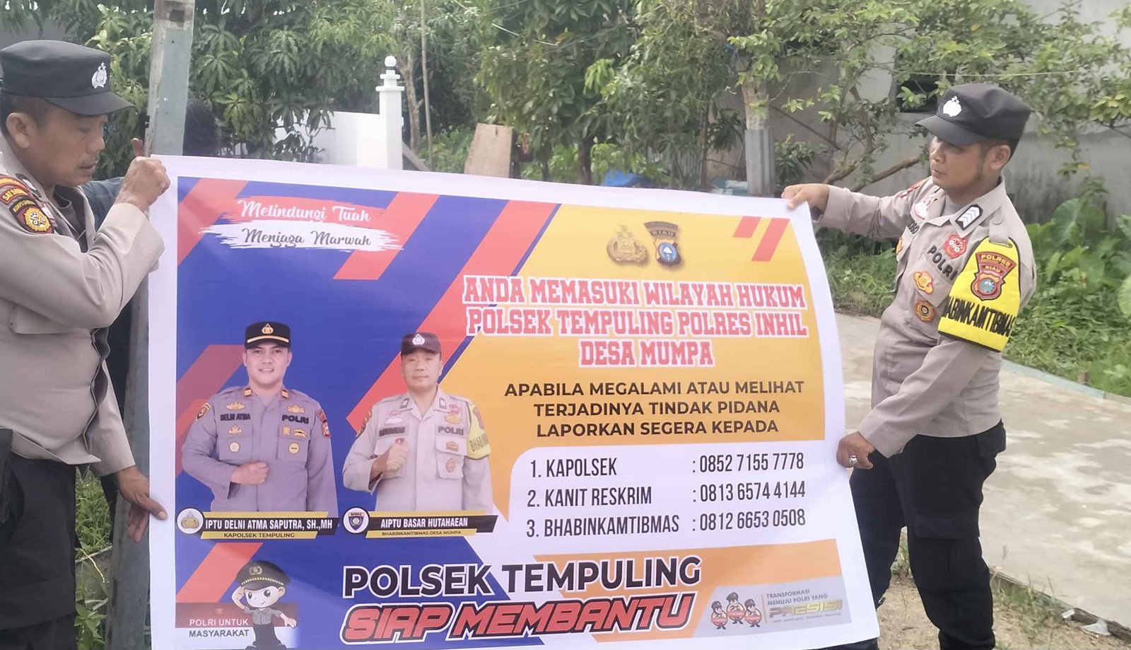 Spanduk Aduan Terpasang Serentak di Wilayah Hukum Polsek Tempuling: Langkah Progresif Menuju Transparansi dan Pelayanan Publik