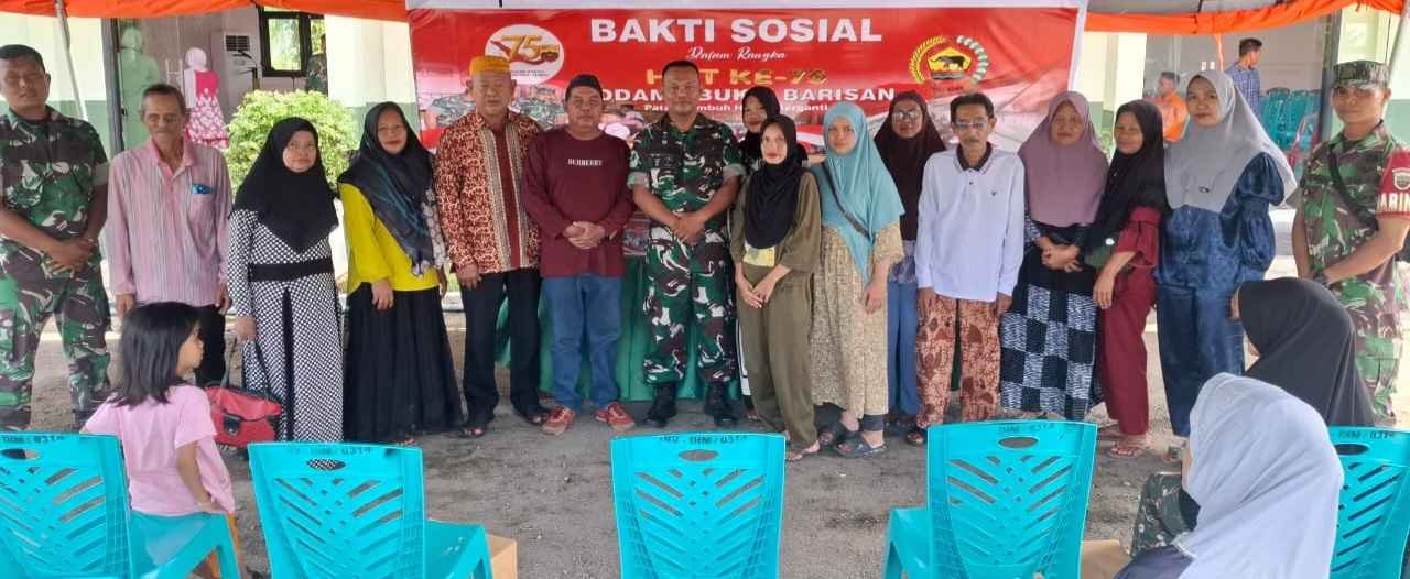 Sambut HUT Kodam I/Bukit Barisan ke-75, Kodim 0314/Inhil Gelar Bhakti Sosial