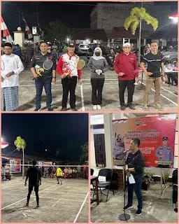 Turnamen Badminton Kapolsek Tempuling Cup I Resmi Dibuka