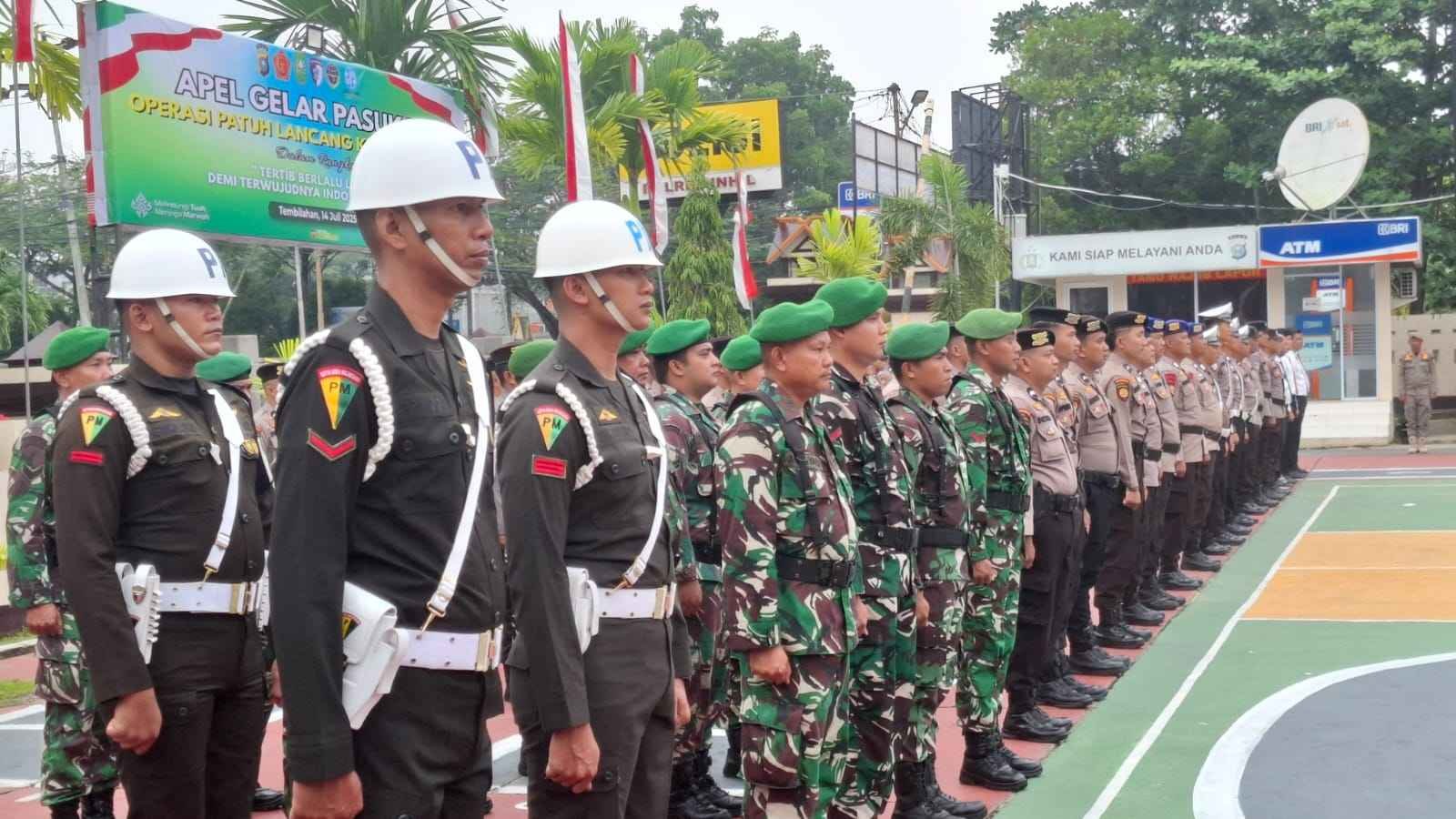 Personel Kodim 0314/Inhil Ikuti Apel Gelar Pasukan Operasi Patuh Lancang Kuning 2025