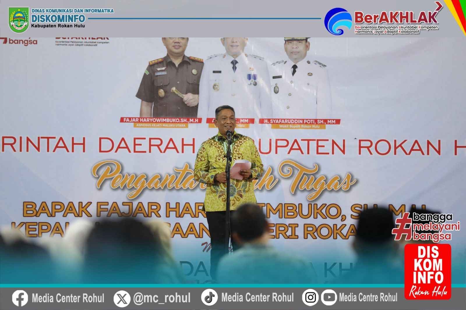 Suasana Hangat Dan Kekeluargaan Dirasakan Dalam Pengantar Alih Tugas Kajari Bersama Pemkab Rohul.