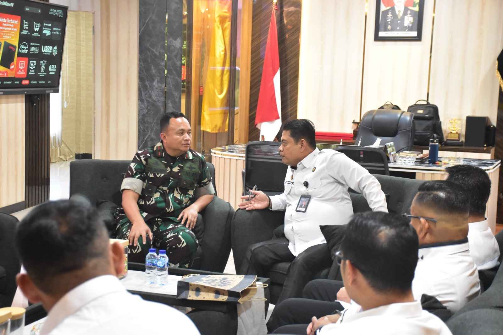 Jalin Kolaborasi Keamanan, Danrem 132/Tadulako Terima Kunjungan Kepala Kanwil Pemasyarakatan Sulteng