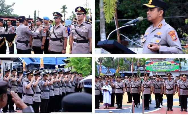 Polres Inhil Gelar Sertijab Sejumlah Pejabat Utama serta Kapolsek Jajaran