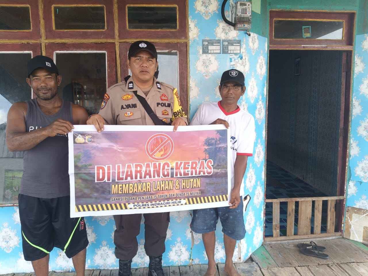 Sosialisasi/Patroli tentang Larangan membuka lahan/Hutan dengan cara dibakar di Desa Sungai Bela Kec. Kuala Indragiri