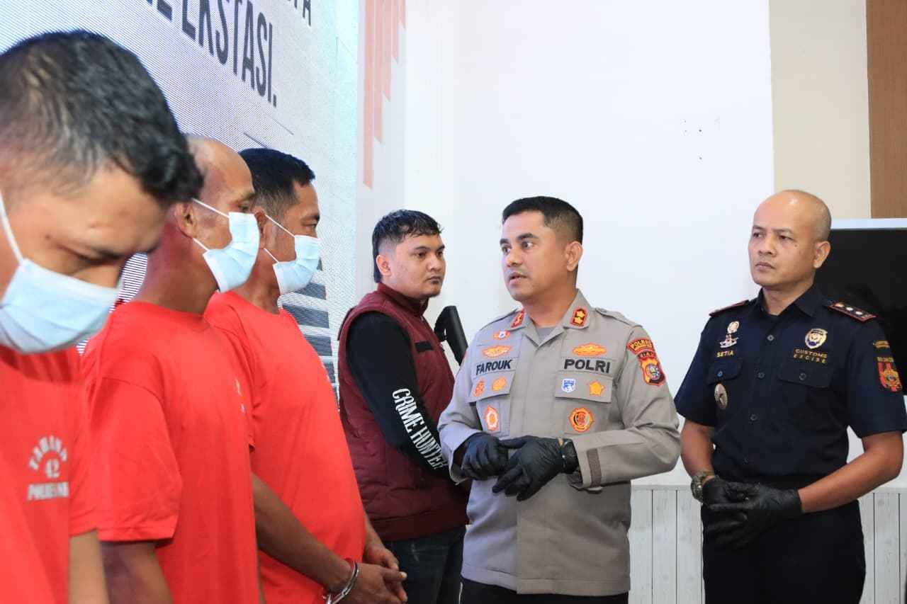 Polres Inhil Ungkap Jaringan Narkotika Internasional, Amankan Shabu Hampir 3 Kg dan Puluhan Ekstasi