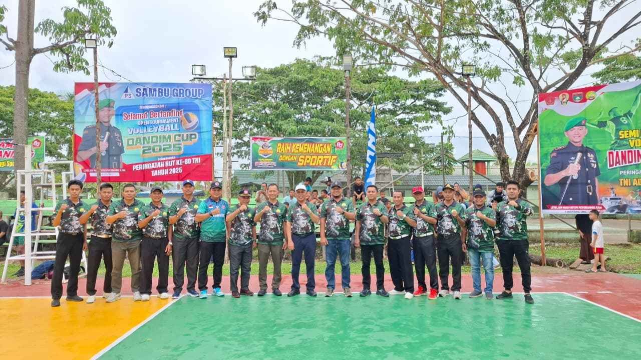Semi Open Tournament Voli Putra Dandim 0314/Inhil Cup VII Resmi Dibuka