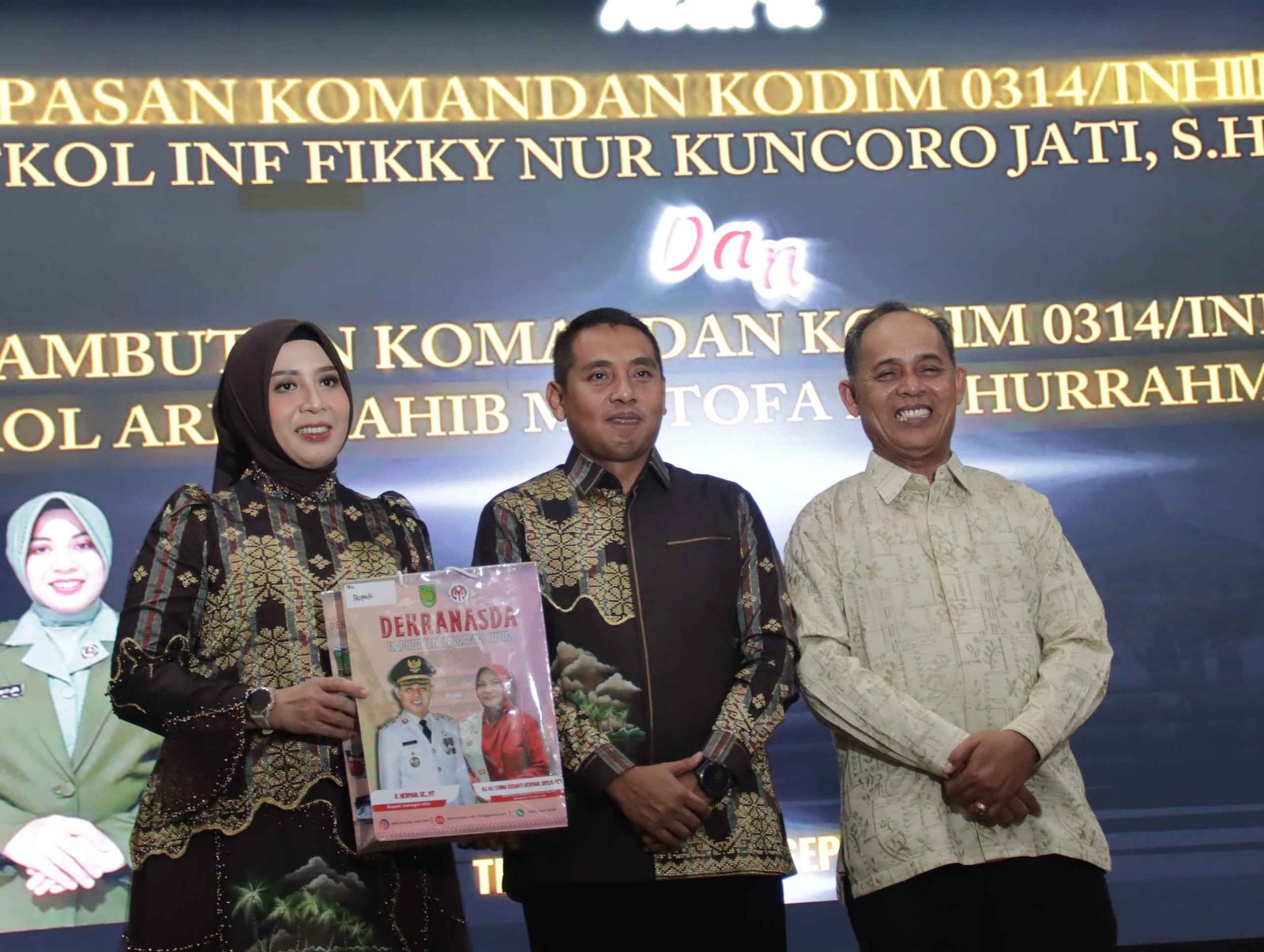Bupati Herman Apresiasi Pengabdian Dandim Lama dan Sambut Dandim Baru Kodim 0314/Inhil