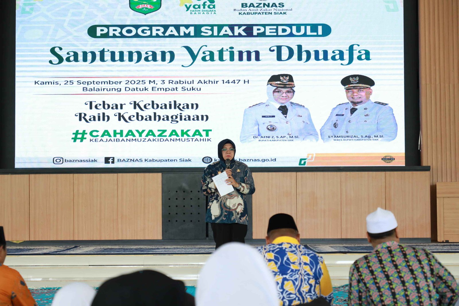 Program Siak Peduli BazNas, Bantu Kaum Dhuafa Bahagia.