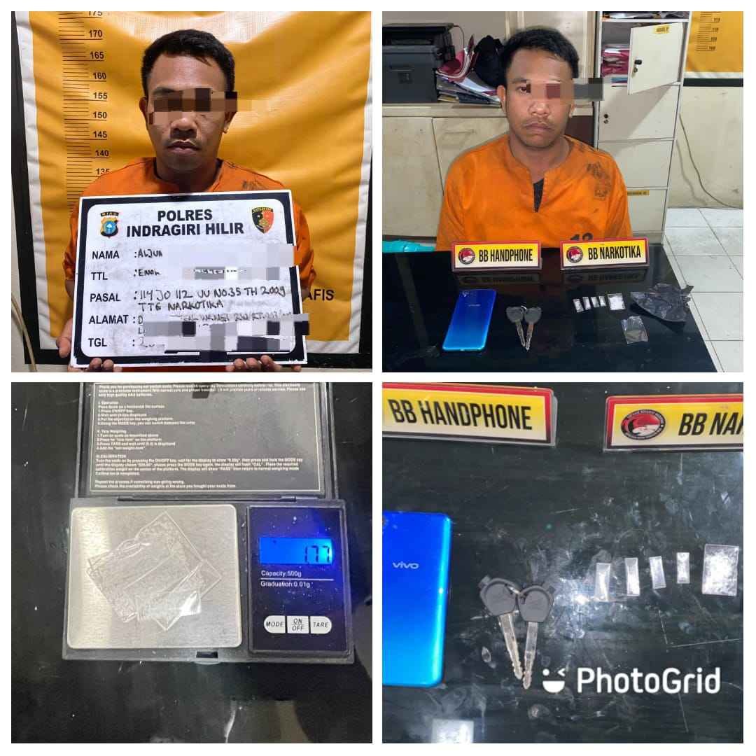 Polsek Enok Amankan Seorang Pria Diduga Edarkan Sabu 1,77 Gram