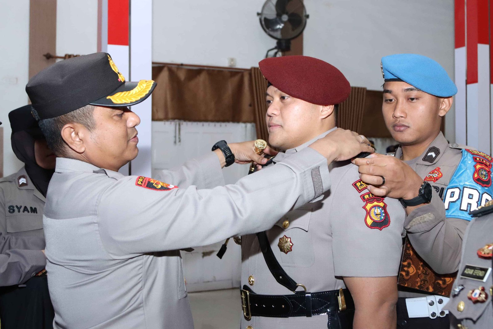 Upacara Serah Terima Jabatan Kasatresnarkoba Polres Indragiri Hilir Berlangsung Khidmat
