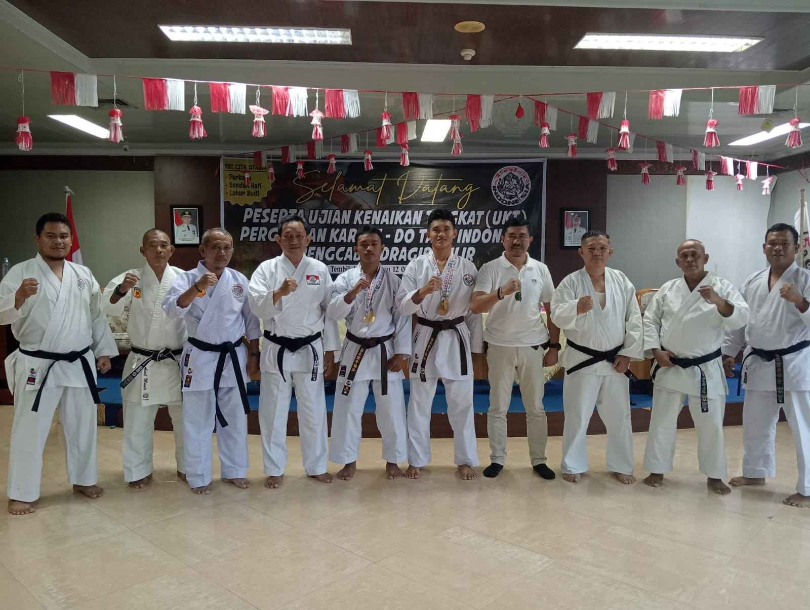Ujian Kenaikan Tingkat (UKT) Perguruan Karate DO / TAKO Indonesia Pengcab Indragiri Hilir Dilaksanakan 