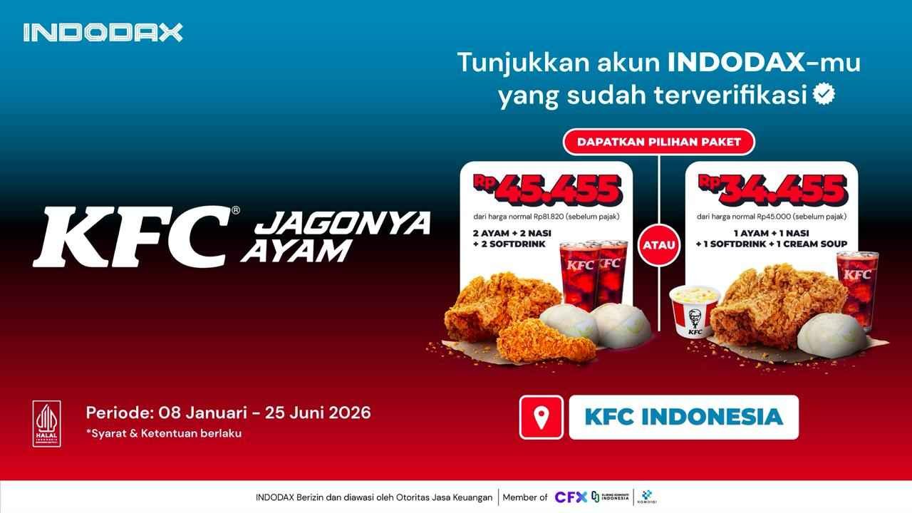 INDODAX Gandeng KFC Hadirkan Paket Hemat bagi Investor Kripto