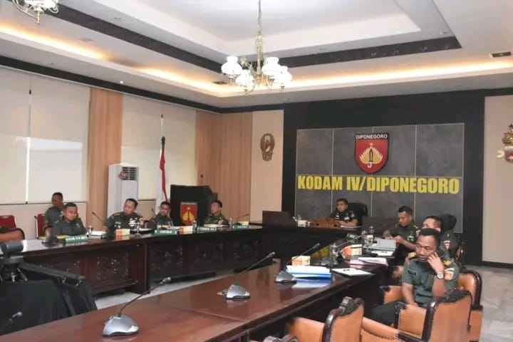 ‎Kasdam IV/Diponegoro Ikuti Vidcon Wakasad Terkait Lembaga Pendidikan TNI AD
