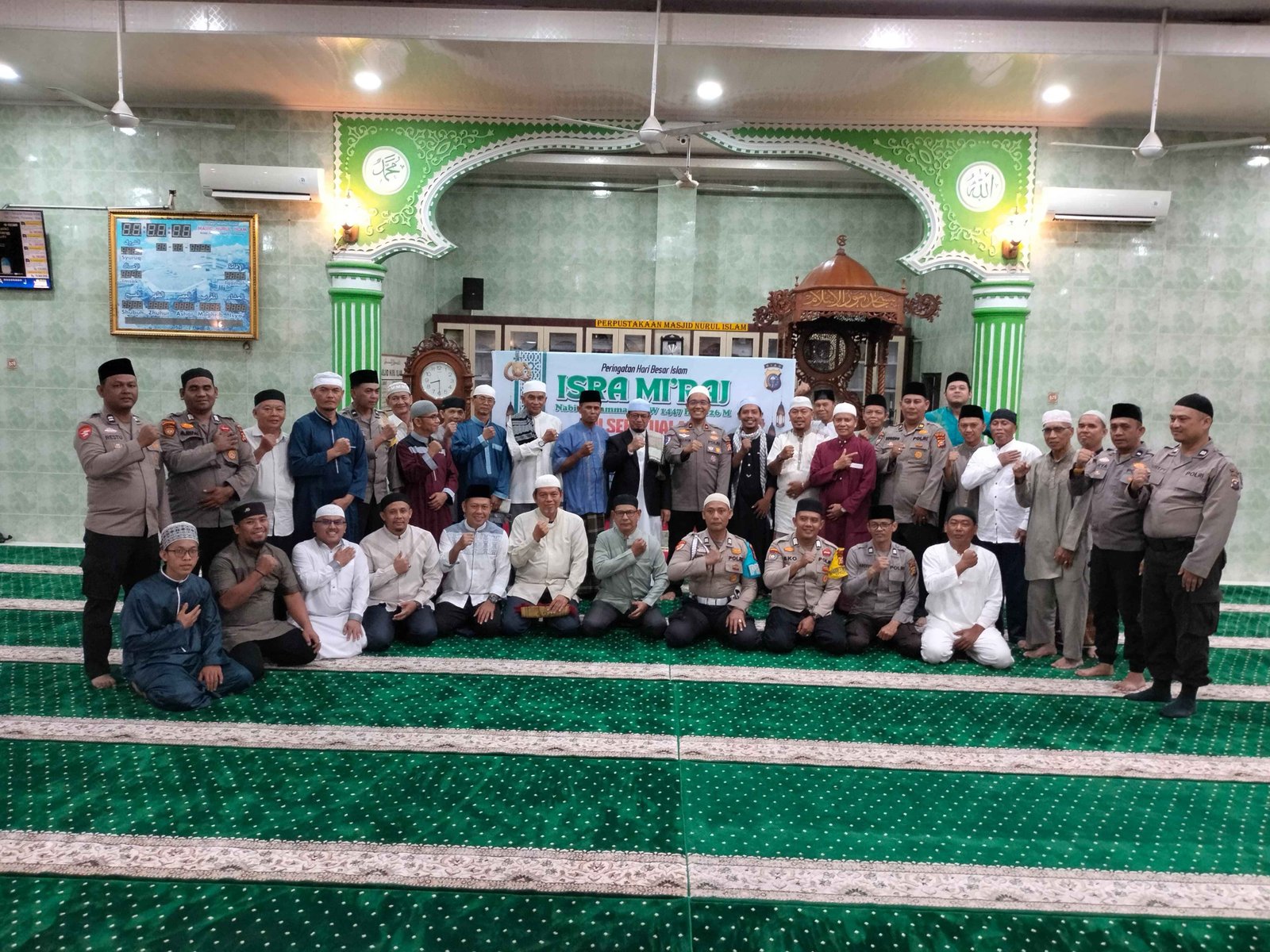 Polsek Tualang Peringati Isra Mi’raj 1447 H, Kapolsek Tekankan Nilai Kemanusiaan*