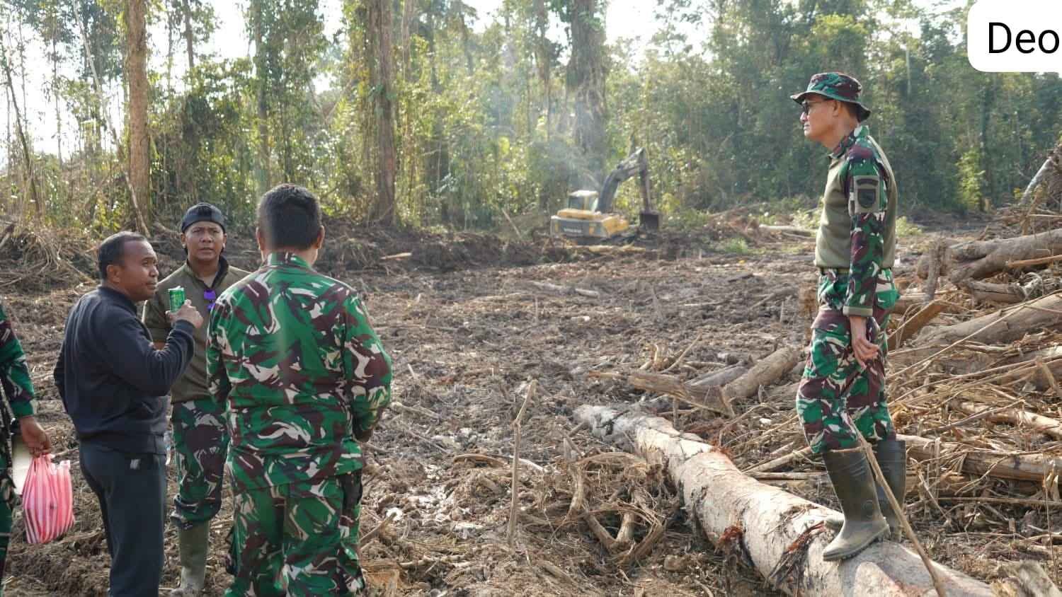 ‎Danrem 181/PVT Tinjau  Langsung Lokasi Cetak  Sawah Di Sorong  Selatan 