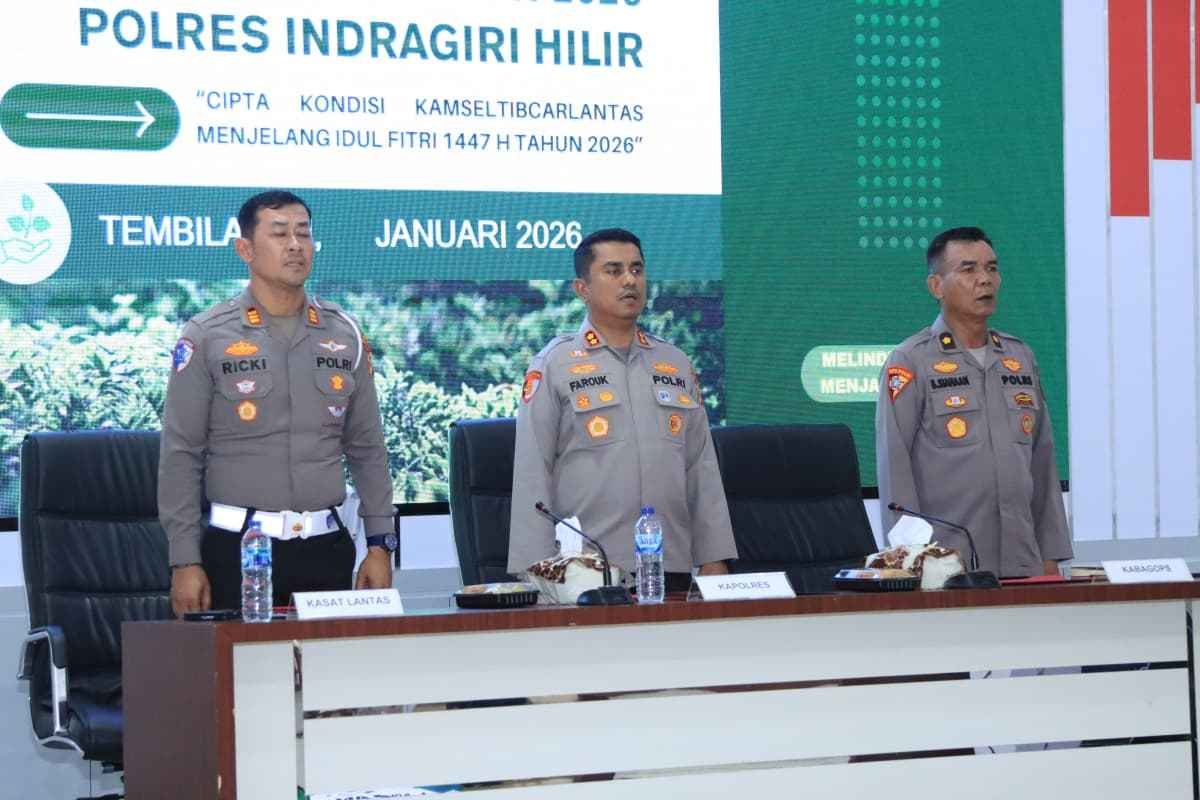 ‎Polres Inhil Gelar Latihan Pra Operasi Keselamatan Lancang Kuning 2026 Jelang Idul Fitri