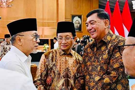 ‎Menhan RI Hadiri Silaturahmi Presiden Prabowo Subianto dengan Kiai di Istana